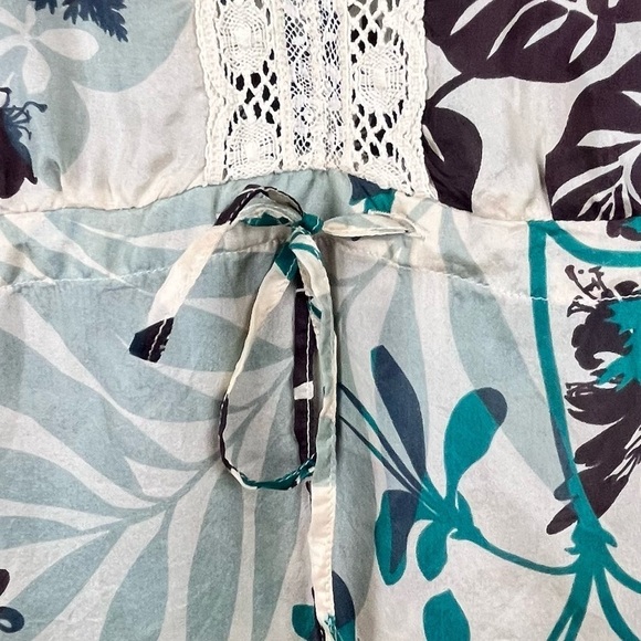 Y2K MAX & CO By MAX MARA Baby Doll Dress Floral Boho Lace Sz Small - Picture 9 of 13